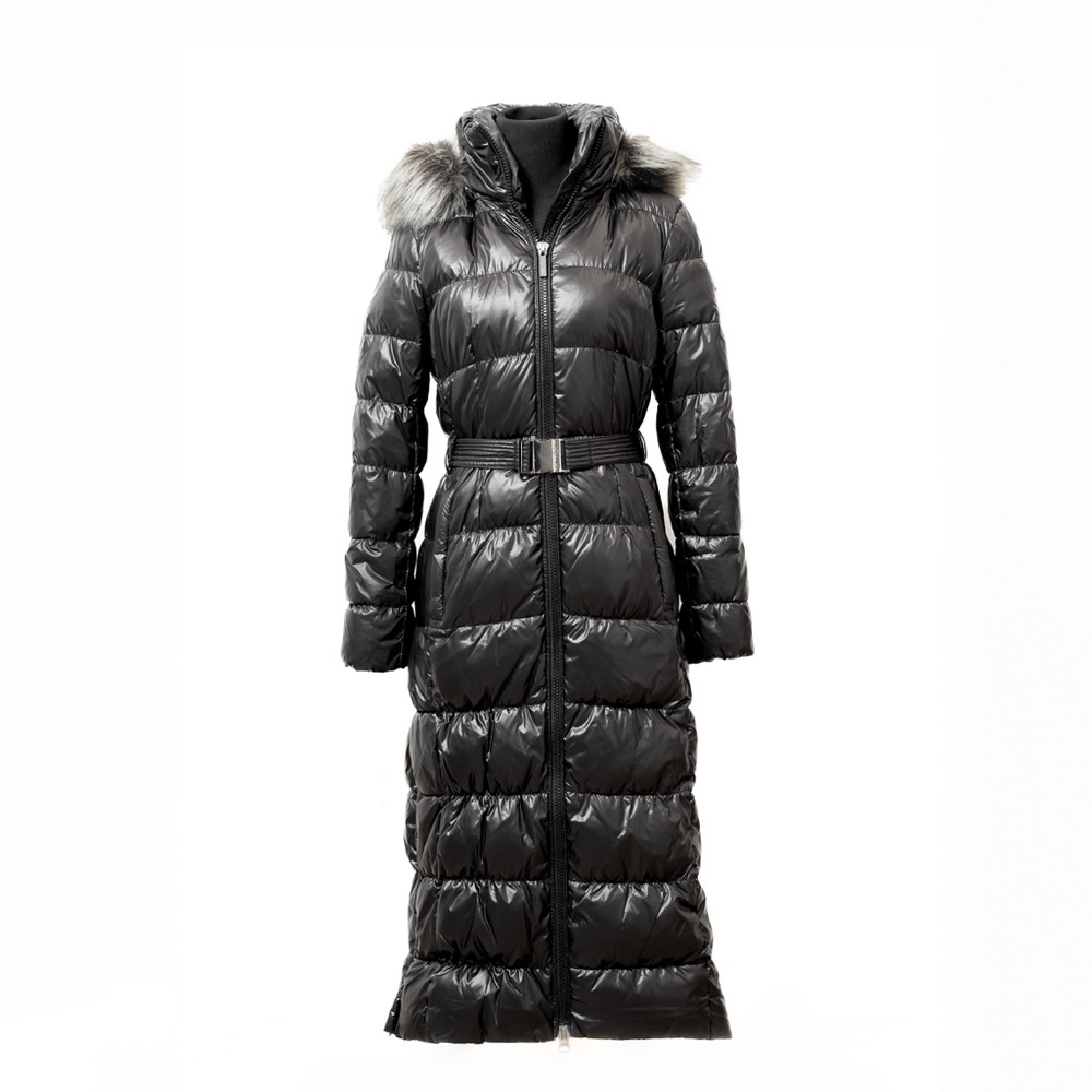Michael Kors Faux Fur-Trim Quilted Nylon Puffer Coat (S)